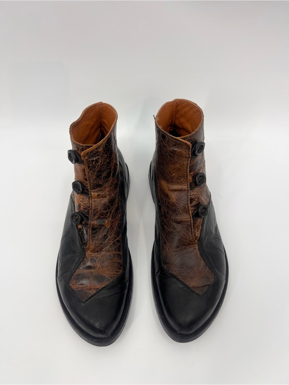 Cydwoq Measure boots Two-Tone Brown and Black Leather 6.5 - Picture 3 of 14